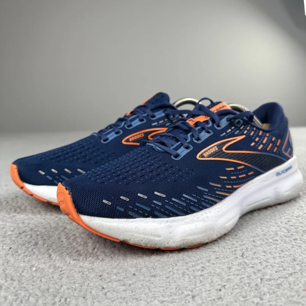 Brooks Glycerin 20 Running Shoes Men 10 D Blue Athletic Sneakers 1103821D444